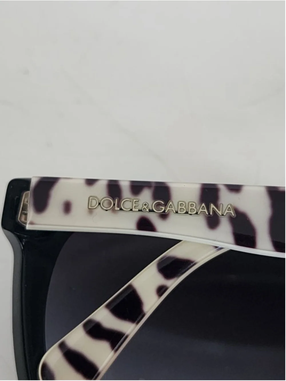 DOLCE‎ & GABBANA Cat Eye Leopard Gradient Black White DG 4149 Sunglasses 58 mm